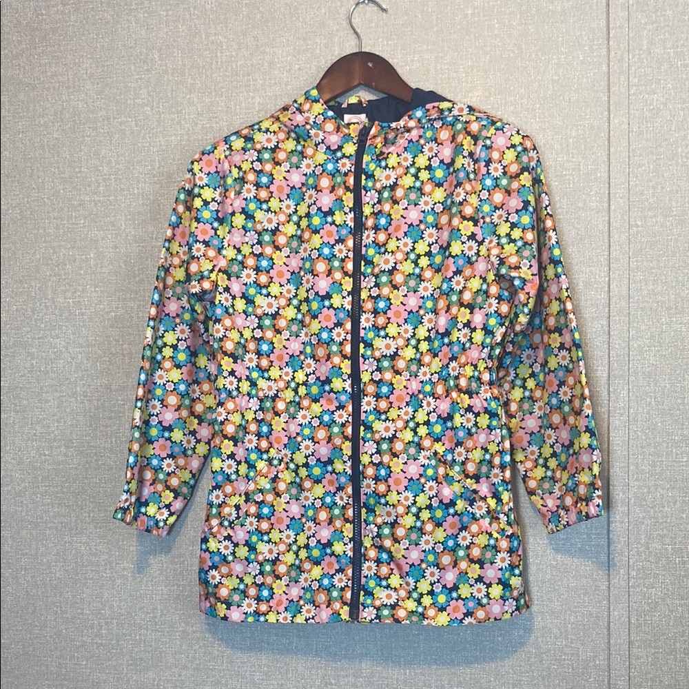 NWT Wonder Nation Vibrant Floral Girls Windbreaker Rain Jacket